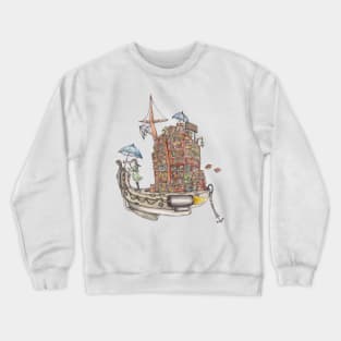 Library Boat Crewneck Sweatshirt